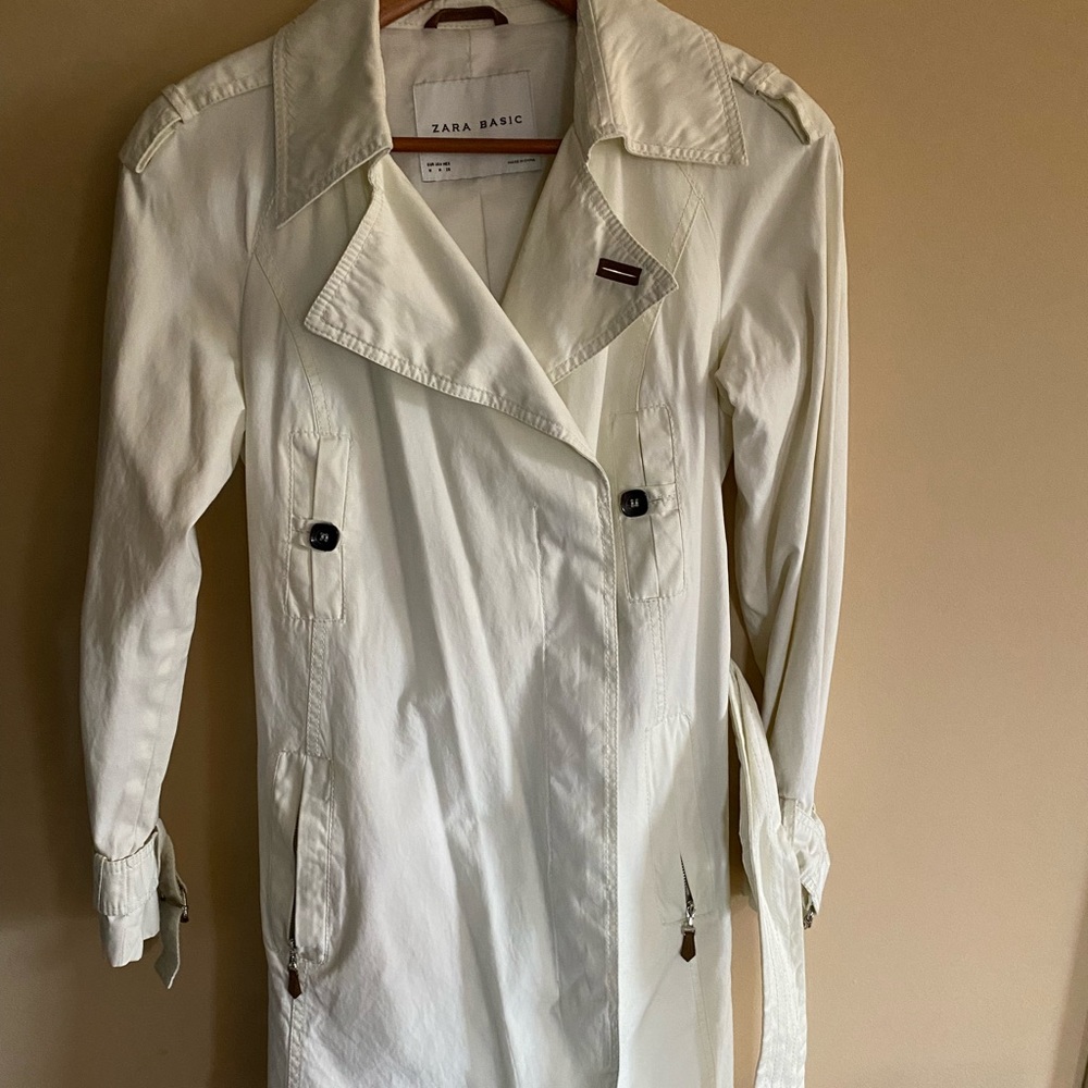 Zara ivory trench coat